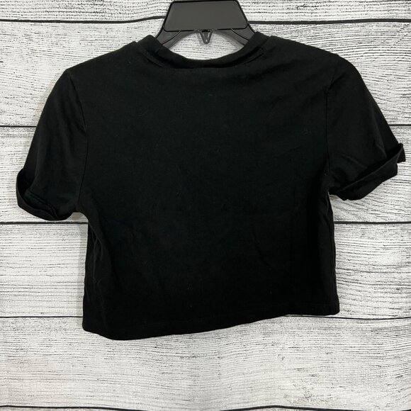 Adidas Black Crop Top Tee, Size S - Picture 2 of 2